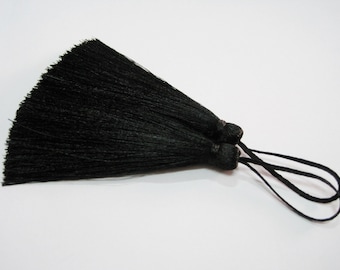 10 pcs Black SP26 Long Tassel