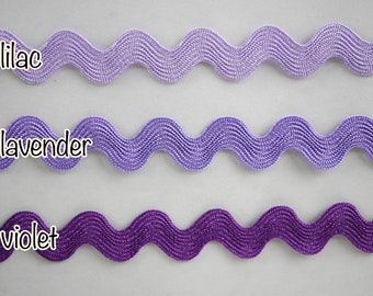 5 Yards 1/2" Purple Rick Rack Trim, Ric Rac Trim, Rick Rack Lot, wholesale rick rack, Rick Rack trim, purple lace trim, violet rick rack