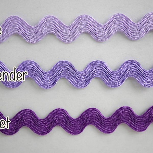 5 Yards 1/2" Purple Rick Rack Trim, Ric Rac Trim, Rick Rack Lot, wholesale rick rack, Rick Rack trim, purple lace trim, violet rick rack