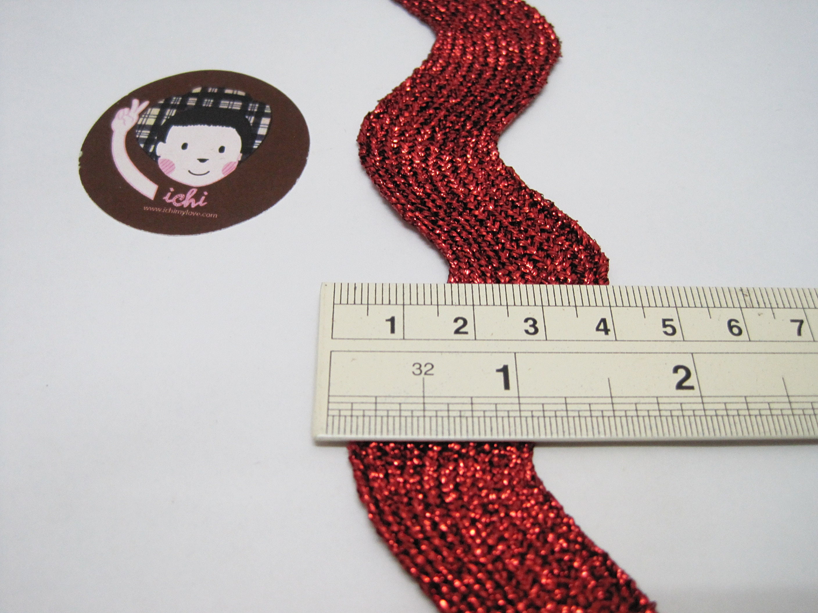 5 Yards Red Jumbo Metallic Rick Rack Trim Metallic rick rack | Etsy