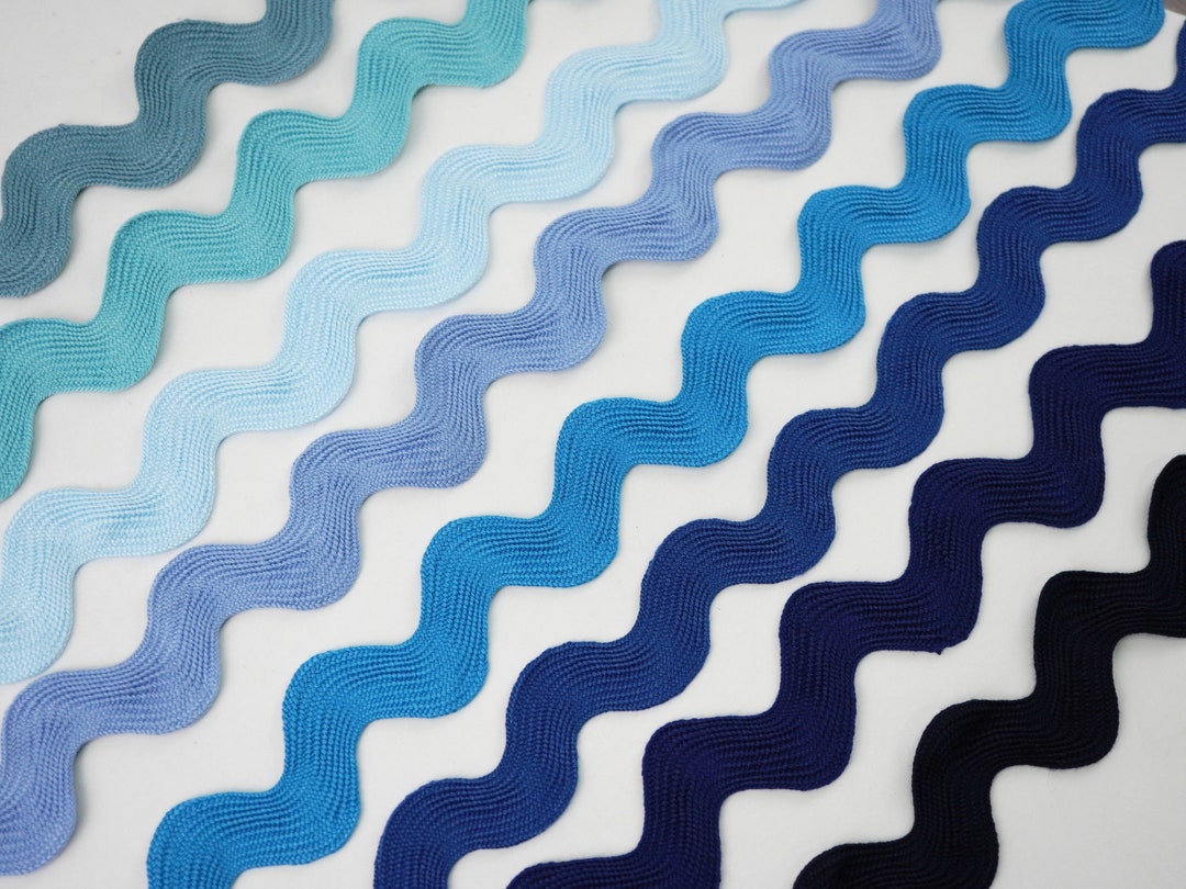 5 Yards Blue Jumbo Rick Rack Trim, Blue Rick Rack, Rick Rack Trim, Rick