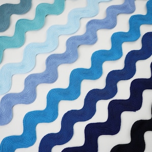 5 yards Blue Jumbo Rick Rack Trim, Blue rick rack, Rick Rack Trim, Rick Rack kant, jumbo rick rack, blauwe kant trim, blauw lint trim, blauw