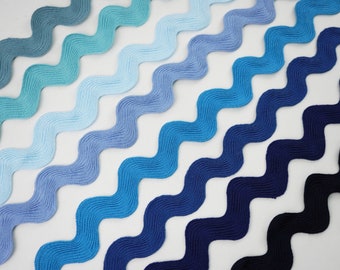 5 yards Blue Jumbo Rick Rack Trim, Blue rick rack, Rick Rack Trim, Rick Rack lace, jumbo rick rack, blue lace trim, blue ribbon trim, blue