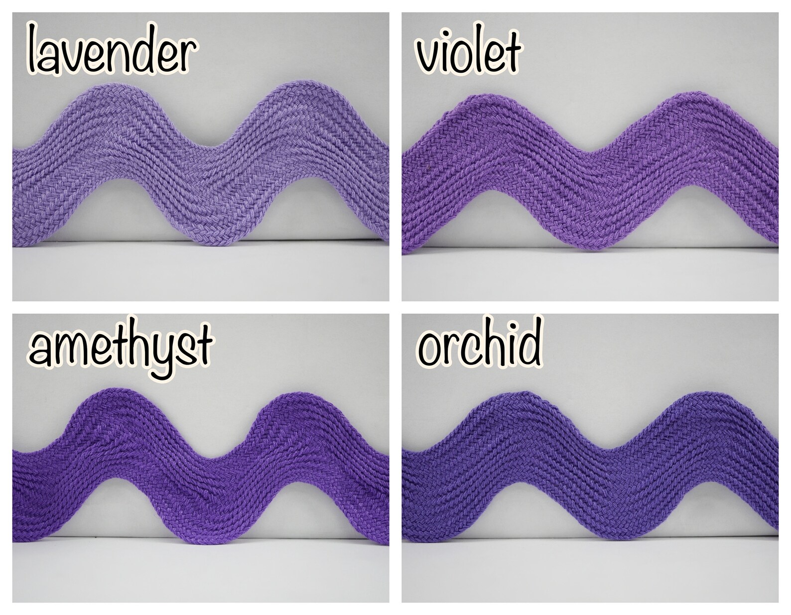 Purple Ric Rac Trim 5 Yards Purple Jumbo Rick Rack Trim, Violet Rick Rack, Jumbo Ric Rac ...