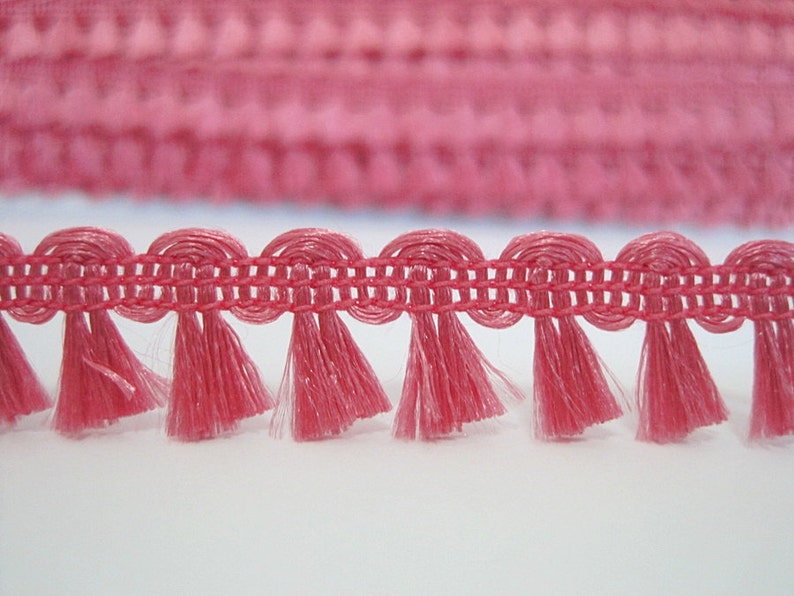 5 Yards Shocking Pink Mini Tassel Trim Shiny Tassel Trim Etsy