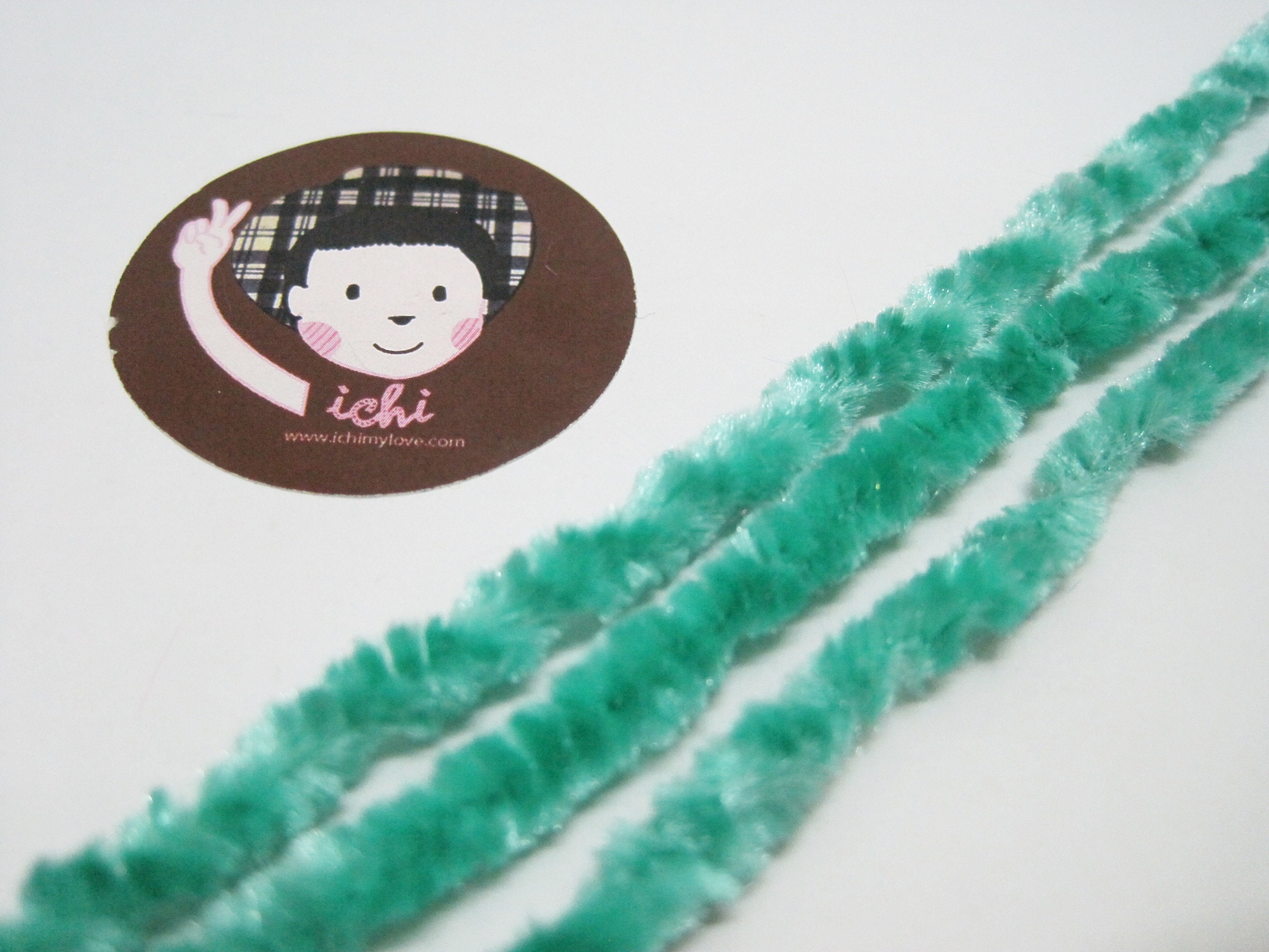 5 yard Aqua Green Chenille Cord Chenille trim velvet trim Etsy