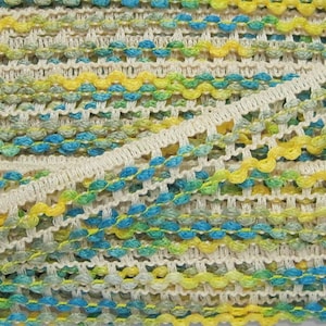 Treccia multicolore da 5 iarde, nastro multicolore, nastro colorato, finiture arcobaleno, finiture colorate, nastro largo, treccia gialla, finiture blu, verde