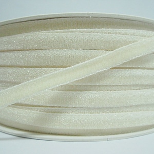 5 yards 1/4&quot; Cream Velvet Ribbon, Cream Velvet Ribbon, Ribbon lot, Wholesale Ribbon, Cream Velvet trim, Velvet ribbon, Ivory velvet ribbon