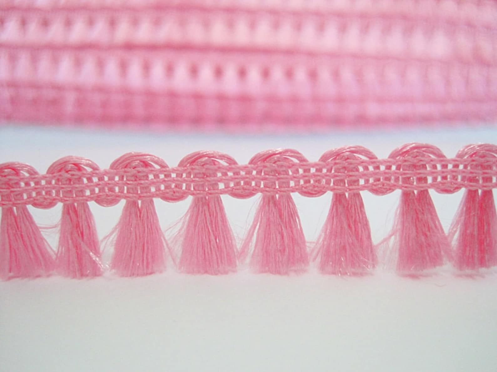 5 Yards Pink Mini Tassel Trim Shiny Tassel Trim Pink Trim Etsy