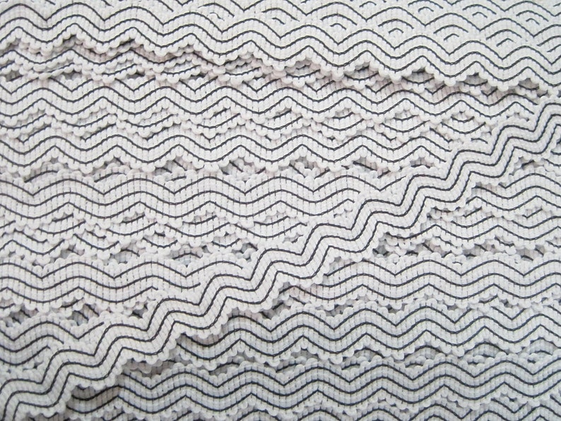 5 Yards White Elastic Rick Rack Trim Elastic Trim Ric Rac Etsy