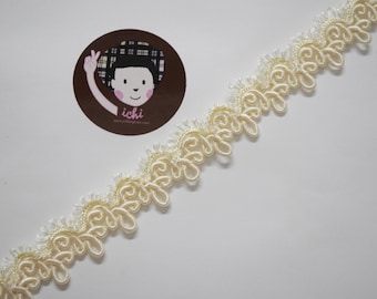 5 Yards 3/4" Cream Braided Trim