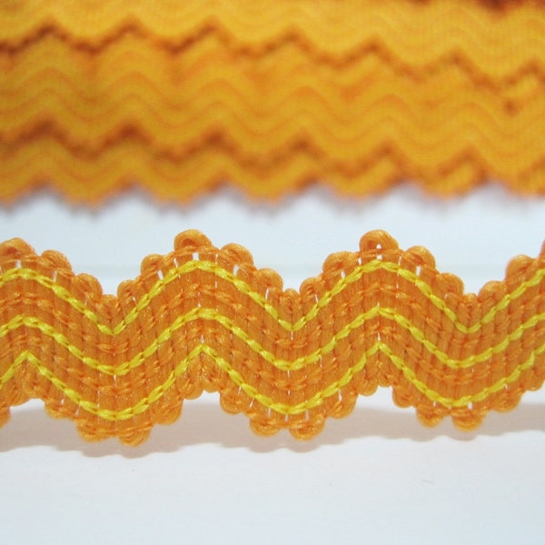 5 yards Orange-Red Elastic Rick Rack Trim, elastic trim, Ric Rac Trim, Rick Rack Lot, Rick Rack, elastic trim, orange trim, orange rick rack