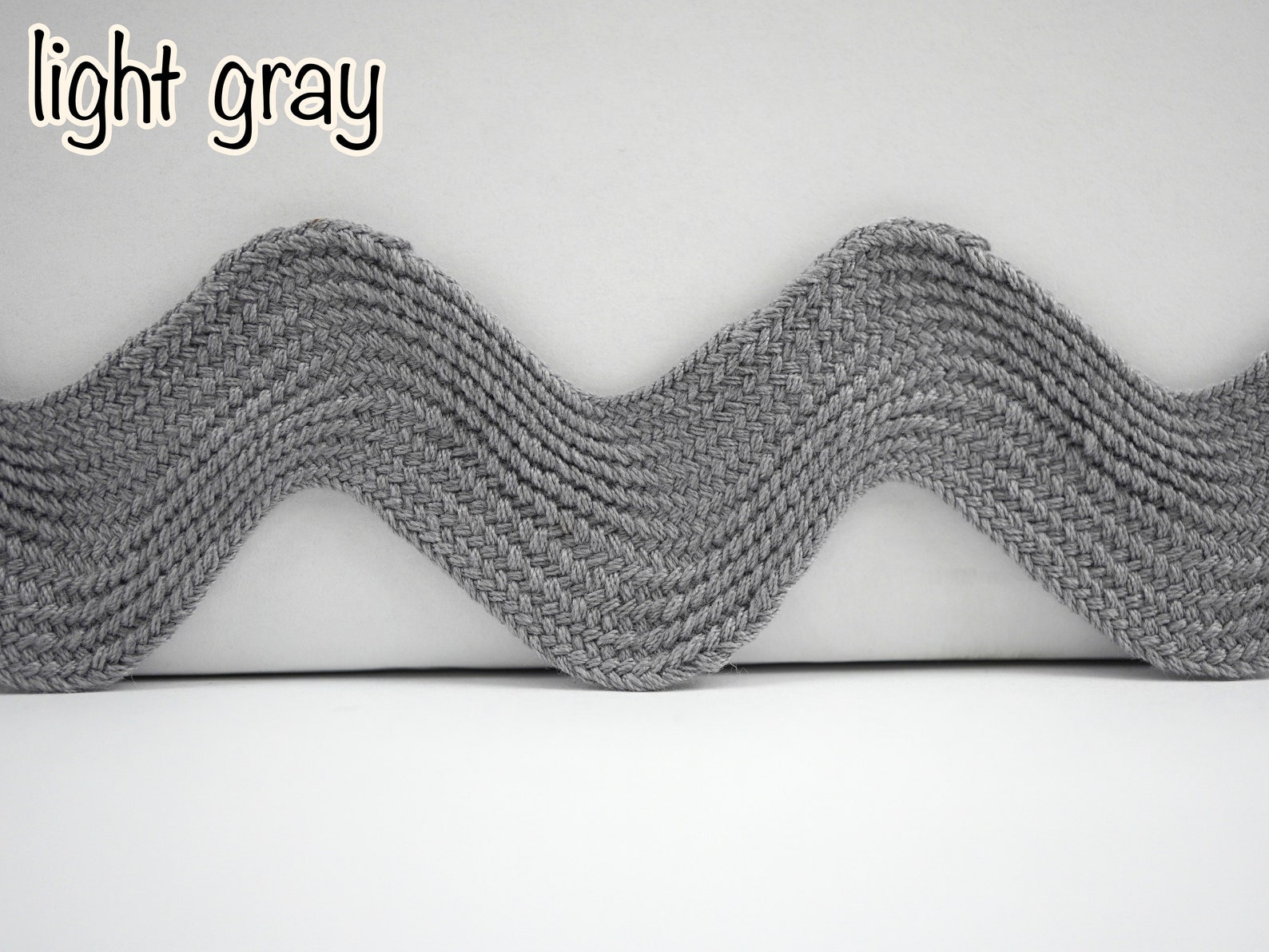 5 Yards Gray Jumbo Rick Rack Trim, Gray Rick Rack, Rick Rack Trim, Rick ...