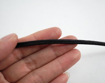 5 yards 5 mm Black Soutache Braid, Braided cord, soutache cord, soutache braided, jewelry making cord, black cord, black soutache braided