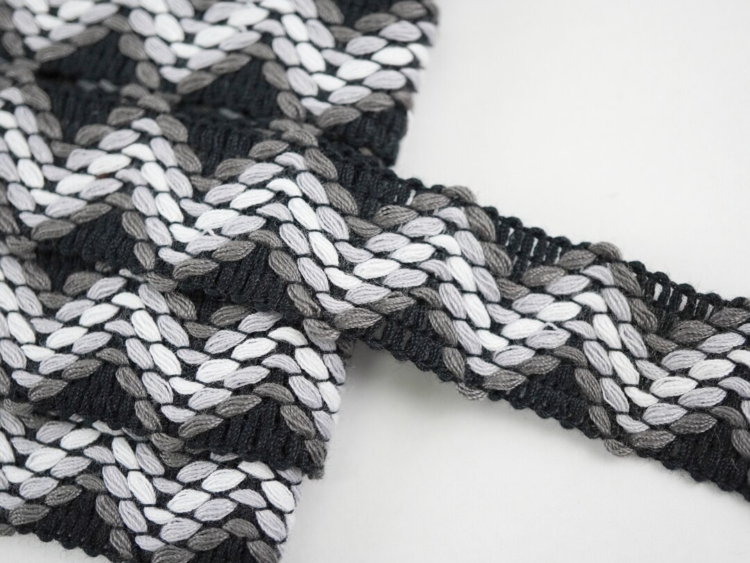 5 Yards Black Boho Ribbon, Colorful Ribbon, Bohemian Ribbon, Boho Trim ...