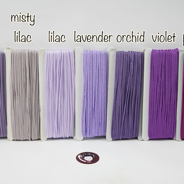 5 yards 3 mm Purple Soutache cord, soutache braid, shiny cord, flat cord, shiny braid, shiny flat braid, purple cord, purple soutache braid