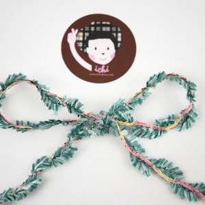 5 Yards Forest Green Feather Trim, Braided Trim, Feather trim, fluffy trim, tassel trim, feather fringe, fly fringe, green feather fringe
