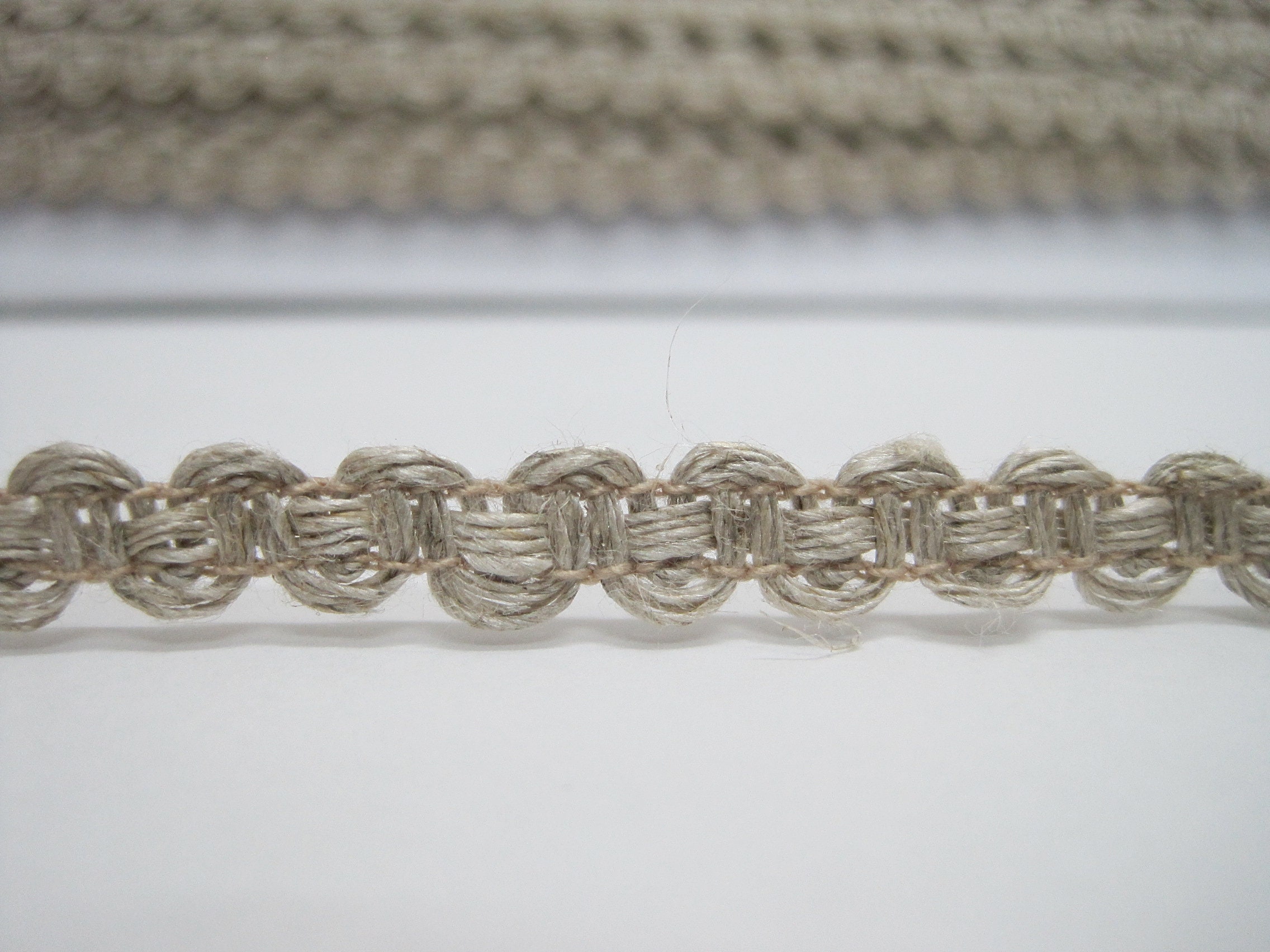 5 Yards Linen Braided Trim, Natural Trim, Wholesale Trims, Linen Lace ...