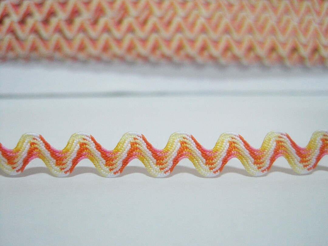 Orange Rick Rack 5 Yards Rick Rack Trim, Multicolored Trim, Colorful Trim, Ric Rac Trim ...