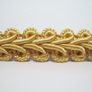 5 iarde 1/2&quot; di passamaneria intrecciata dorata, treccia intrecciata, cordone intrecciato, passamaneria intrecciata, passamaneria intrecciata a spirale, passamaneria intrecciata dorata, passamaneria dorata, treccia dorata