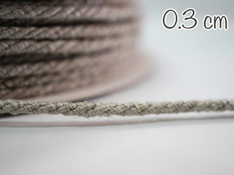 Natural Linen Twisted Cord, Linen Braid - Etsy
