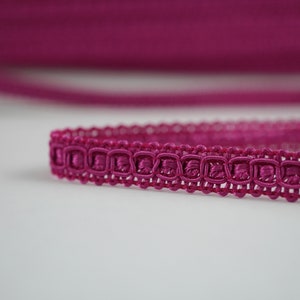 5 Yards 5/16&quot; Hot Pink raid Trim, Hot Pink Gimp Braid, Gimp Braid, Braided Gimp Trim, Scroll Braid Trim, Chinese Braided Trim, pink lace