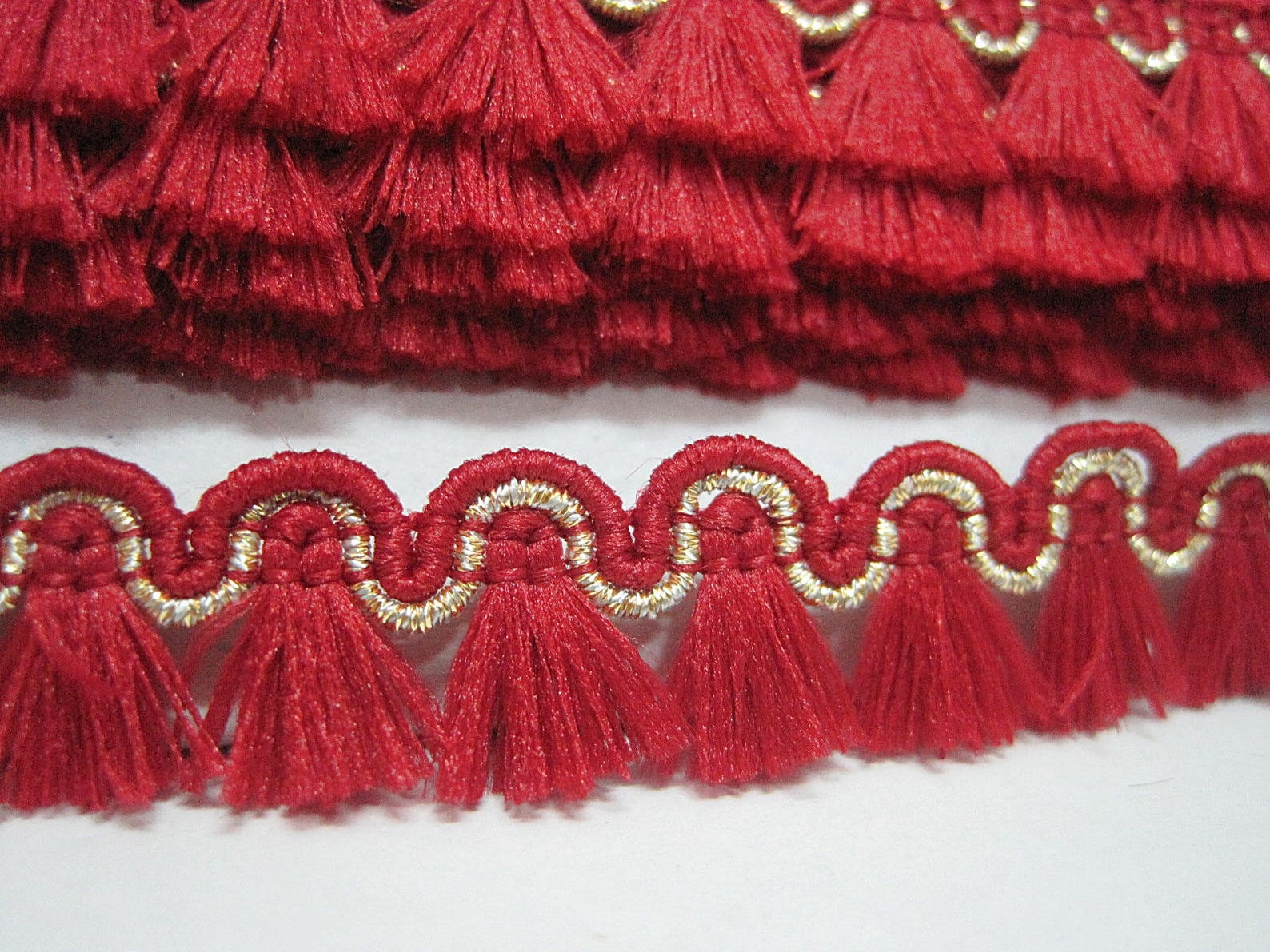 5 Yards Ruby Tassel Trim Red Trim Wholesale Trim Trim Lot Etsy