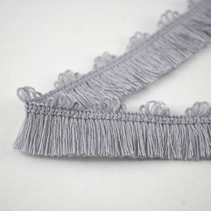 5 yards zilveren kwast trim, zilveren kwast franje, kwast franje, bloem kant, bloem kwast, lampenkap franje, grijze jurk franje, zilveren kant