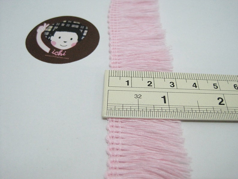 5 Yards Soft Pink Cotton Tassel Trim Pink Trim Pink Tassel Etsy
