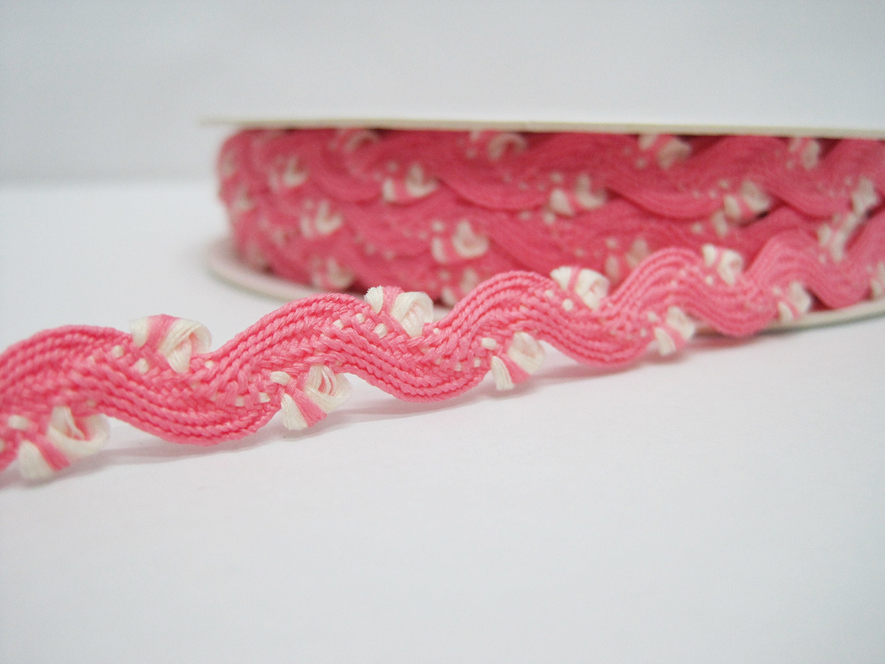5 Yards Coral Pink Matte Rick Rack Trim - Etsy
