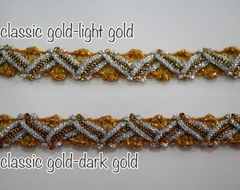 5 Yards 1/2" Classic Gold-Gold Metallic Braid