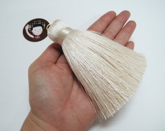 1 pc Cream Big Tassel, Big Tassel, Wholesale Tassels, jumbo silk tassel, tassel supplies, ivory tassel, ivory silk tassel,cream large tassel