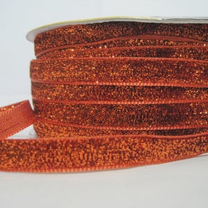 5 Yards Orange-Red Metallic Glitter Ribbon (3/8&quot;), Glitter yarn, Metallic ribbon, Glitter yarn, Orange Glitter,Orange ribbon,Orange metallic