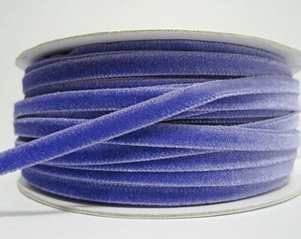 5 yards 1/4" Lavender Velvet Ribbon, Violet Velvet Ribbon, Ribbon lot, Wholesale Ribbon, Lavender Velvet trim, Violet velvet ribbon
