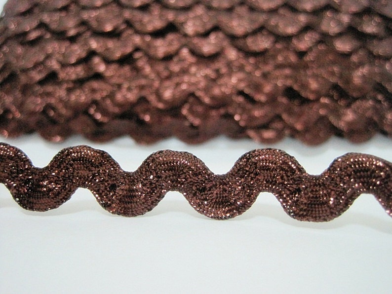 5 Yards Brown Metallic Rick Rack Trim Brown Trim Ric Rac Etsy