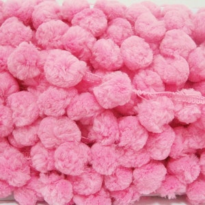 5 Yards 3.5 cm Jumbo Pom Pom Trim, Pink Pom Pom trim, Extra Large Pom Pom Trim, Pink pom pom, Pink pom pom fringe, Pom Pom Garland,pink trim