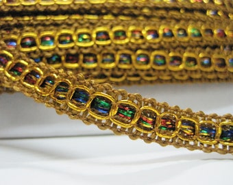 5 Meter 5/16 "braun-goldfarbene Borte