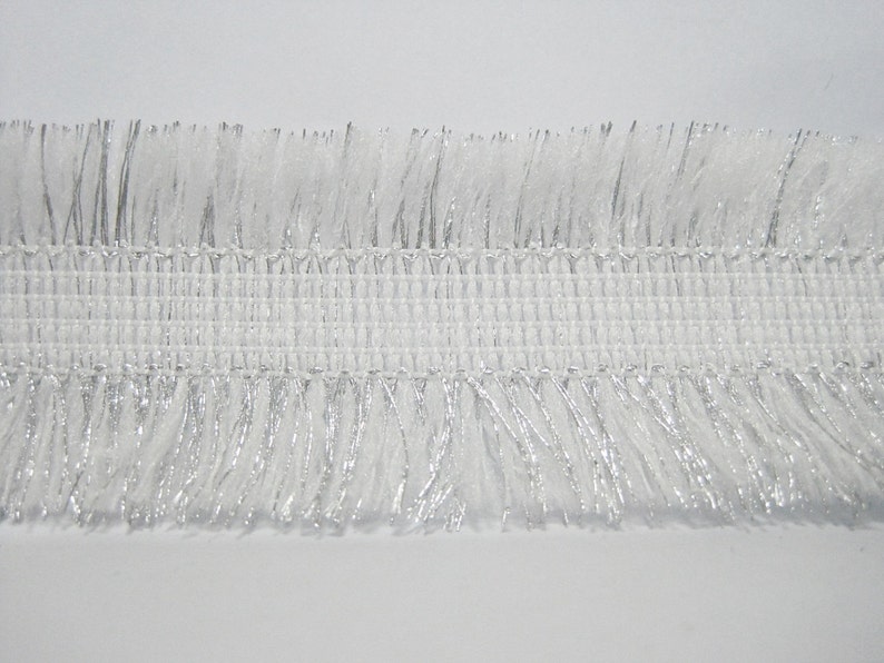 5 Yards Whitesilver 2side Tassel Trim White Tassel Trim Etsy