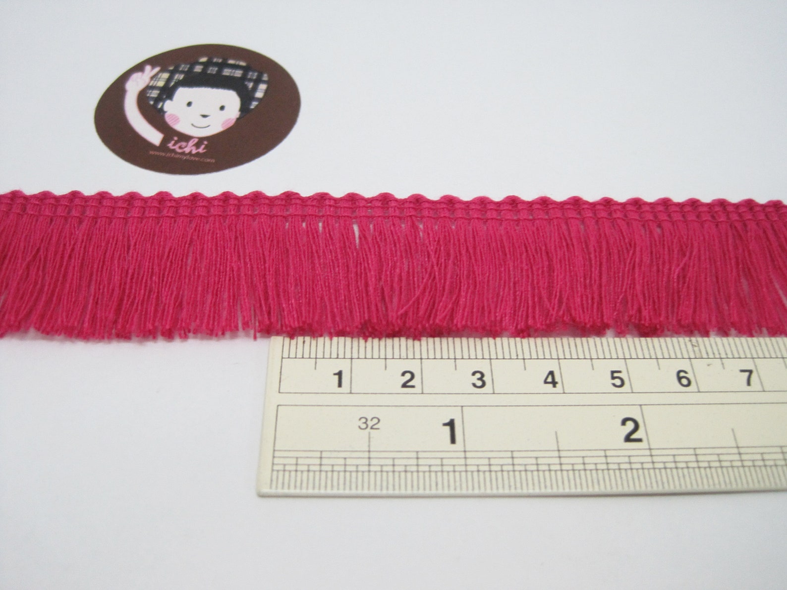 5 Yards Hot Pink Cotton Tassel Trim Pink Trim Pink Tassel Etsy