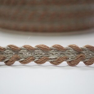 5 Yards Sand Embroidered Linen Ribbon, wholesale trim, Linen trim, jute ribbon, burlap jute ribbon, natural trim, Linen ribbon, linen
