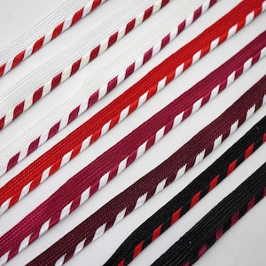5 Yards Red Lip Cord Piping, edge piping, decorative edging, lip cord edge, upholstery edging, white edge piping, red lip cord, burgundy