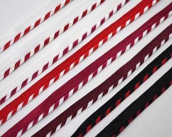 5 Yards Red Lip Cord Piping, edge piping, decorative edging, lip cord edge, upholstery edging, white edge piping, red lip cord, burgundy