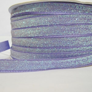 5 Meter 3/2,5 cm Lavendel Glitzer Band, Glitzer Garn, Lavendel Samtband, Lavendel Glitter, lila Band, Bandlot, Samtband