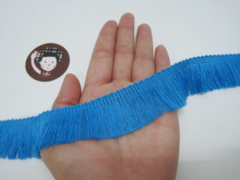 5 Yards Turquoise Cotton Tassel Trim Blue Trim Blue Tassel Etsy