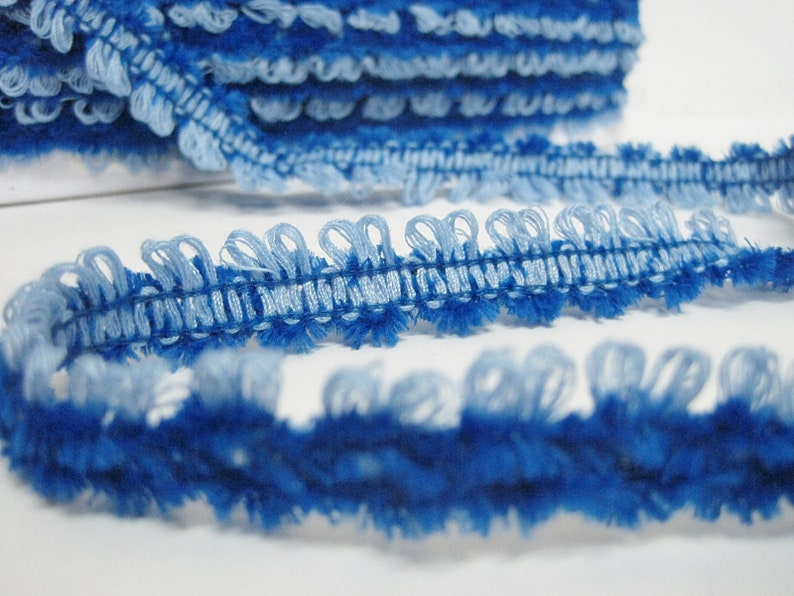 5 Yard of Royal Blue Chenille Braided Chenille Trim Velvet Etsy