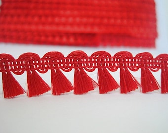 5 Yards 5/8" Red Mini Tassel Trim
