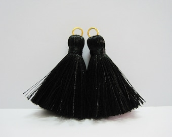 10 pcs Black SP26 Short tassel with Jump Ring, Wholesale Tassels