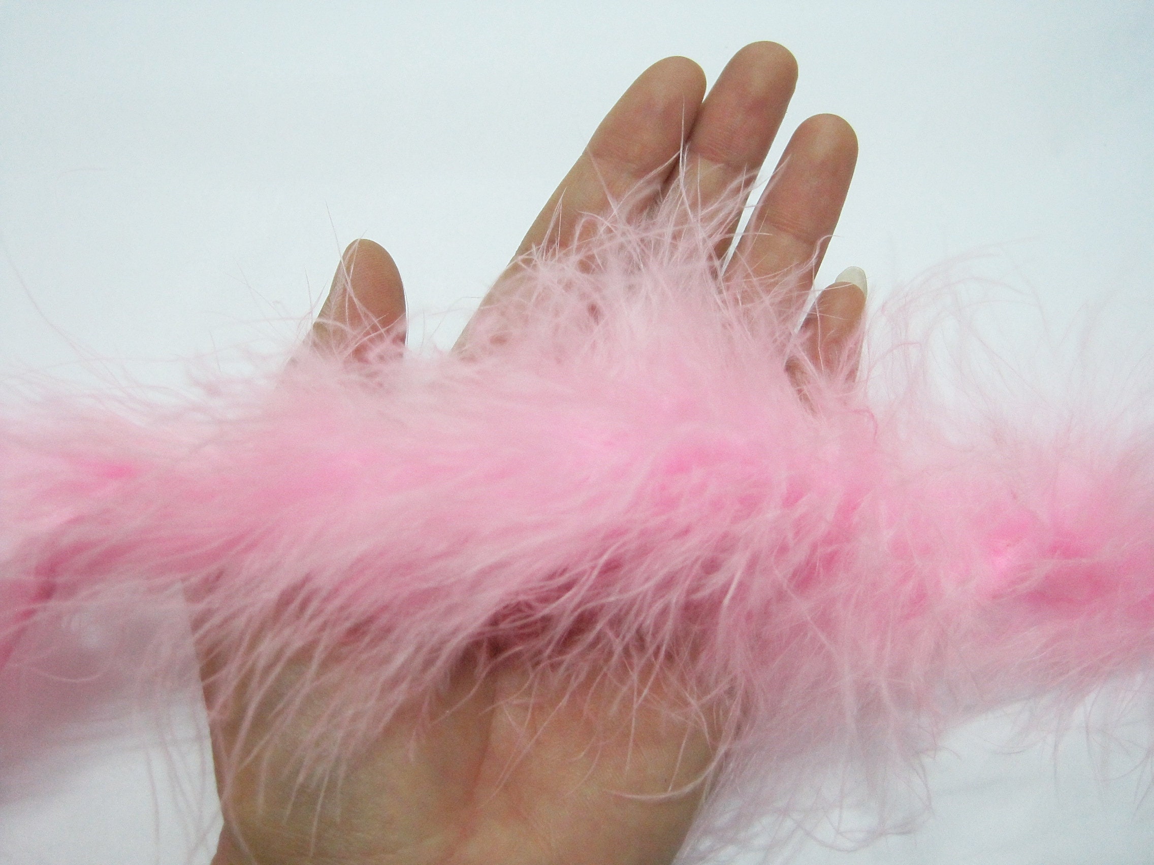 1 yard 2.5 Feather Trim Pink Feather trim Ostrich Etsy