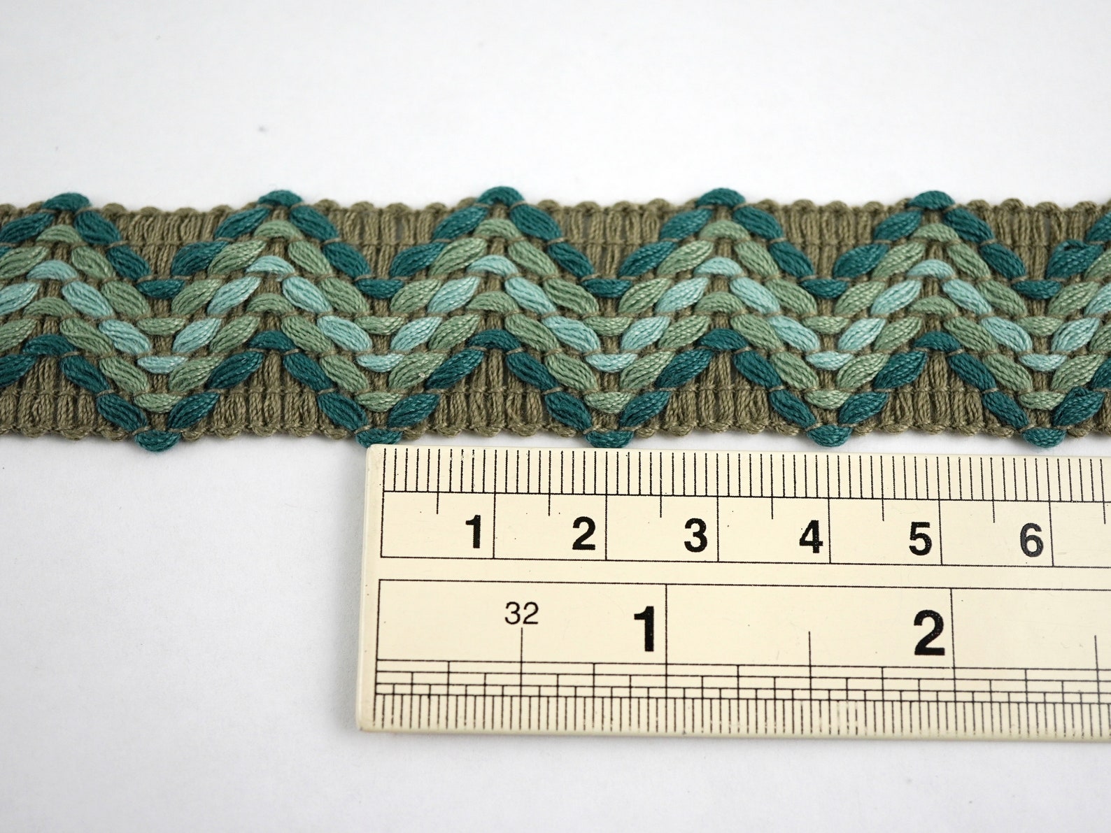 5 Yards Green Boho Ribbon, Colorful Ribbon, Bohemian Ribbon, Boho Trim ...