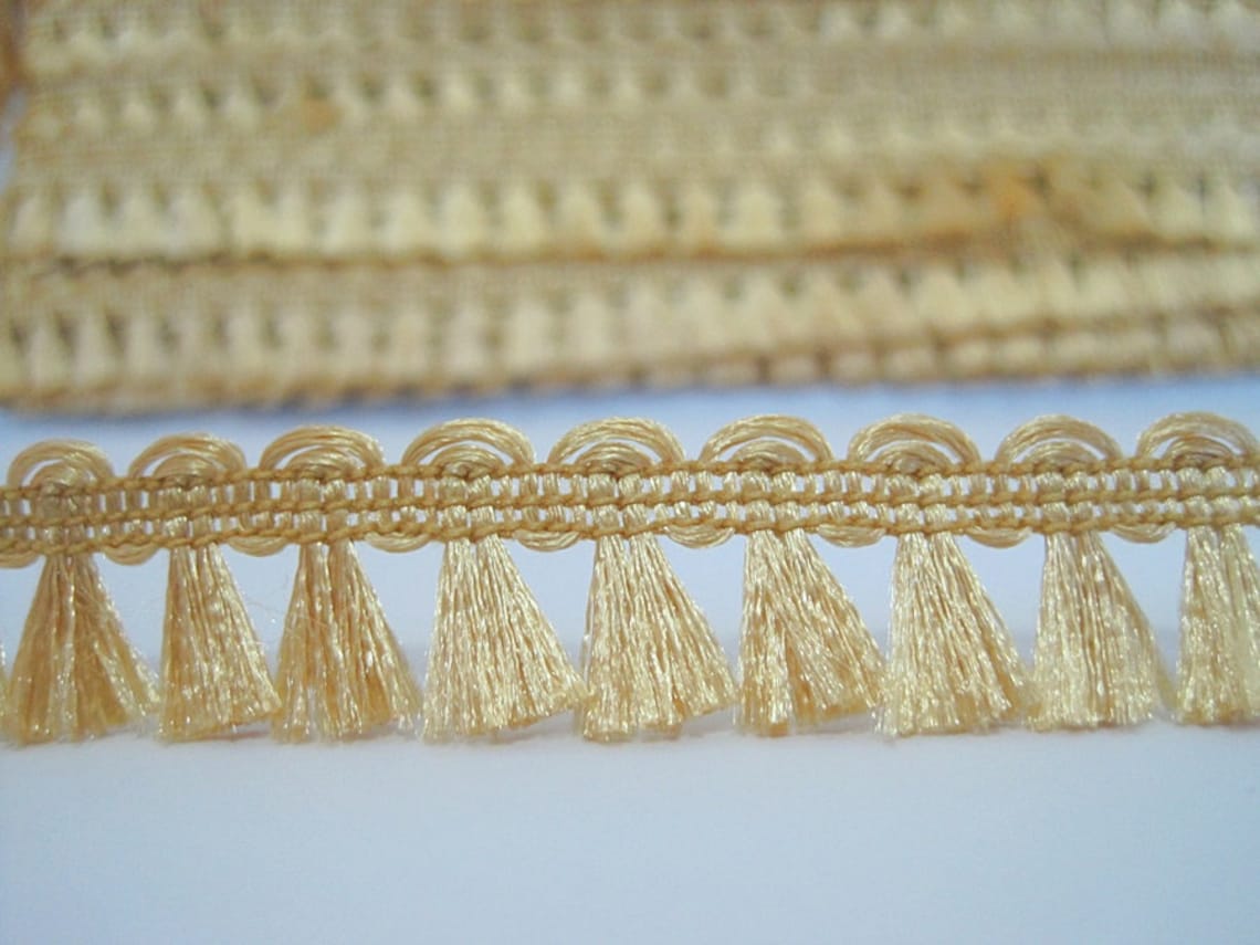 5 Yards Gold Mini Tassel Trim Gold Trim Gold Tassel Trim Etsy